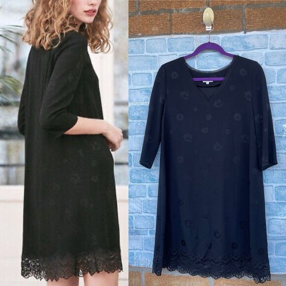 Claudie pierlot Paris black with floral undertones print size 36/6 - Picture 2 of 12